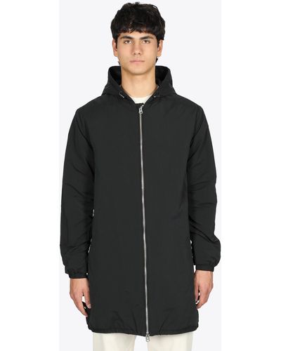 Mauro Grifoni Nylon Hooded Coat - Black
