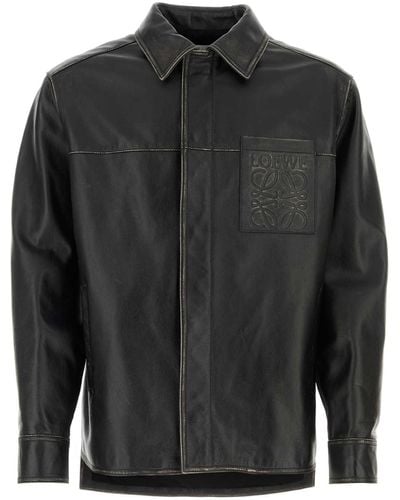 Loewe Nappa Leather Shirt - Black