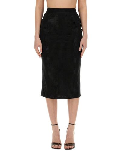 Versace Crystal Skirt - Black