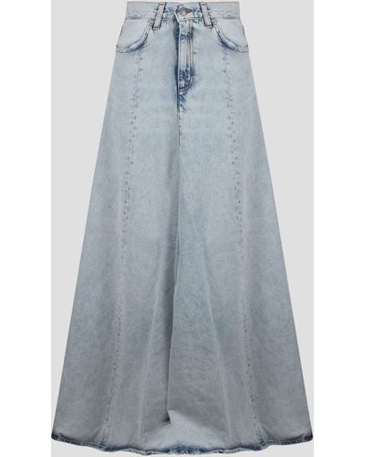 Haikure Serenity Stromboli Denim Skirt - Blue