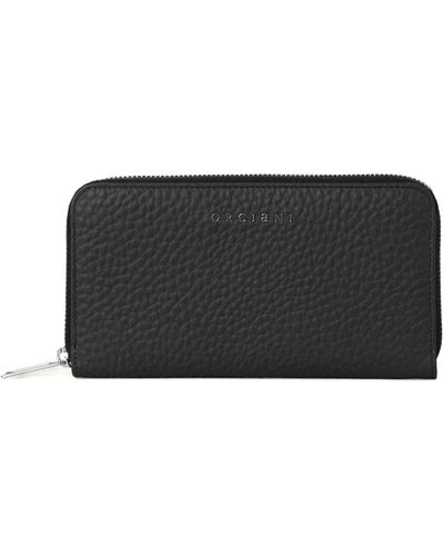 Orciani Black Leather Wallet