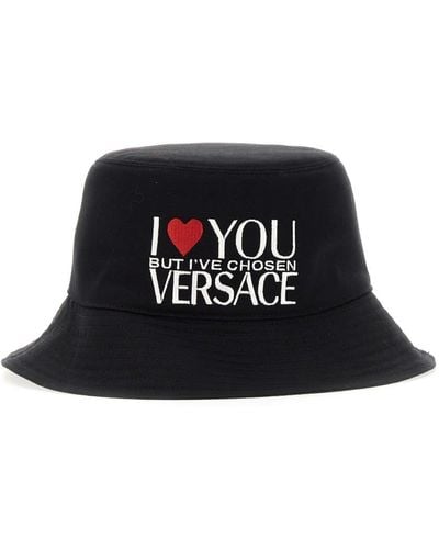 Versace Fisherman Hat "i ♡ You But..." - Black