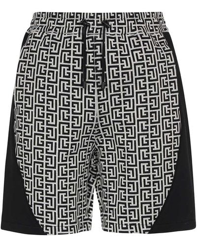 Balmain Cotton Bermuda Shorts - Black