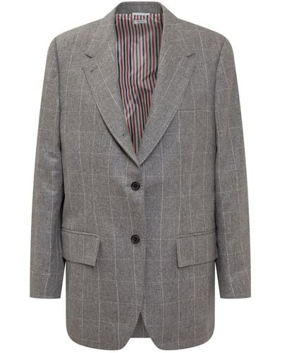 Thom Browne Side Split Sport Coat - Gray