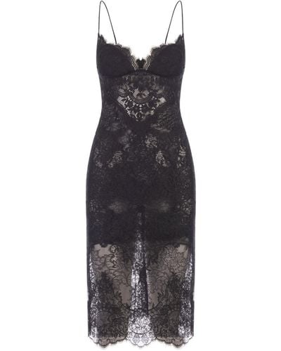 Ermanno Scervino All-Over Lace Lingerie Dress - Black