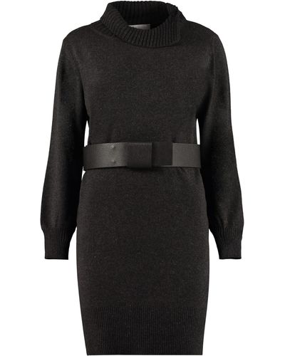 Fabiana Filippi Belted Knit Dress - Black
