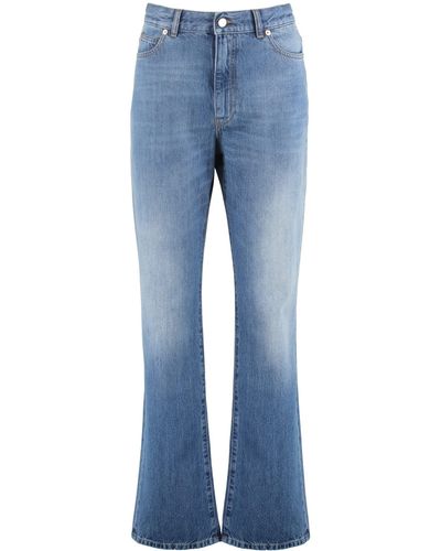 Valentino Printed Flared Jeans - Blue