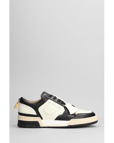 Buscemi Air Jon Low Sneakers In Beige Leather - Natural