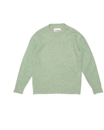 Jil Sander Crewneck Ribbed Sweater - Green