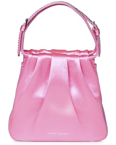 AMINA MUADDI Vittoria Crystal Handbag - Pink