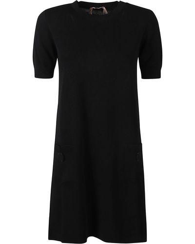N°21 Short-Sleeved Dress - Black