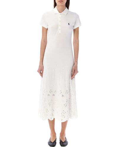 Polo Ralph Lauren Eyelet Polo Dress - White