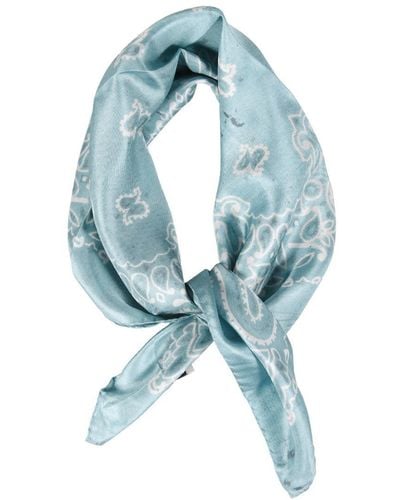 Golden Goose Paisley Print Distressed Effect Scarf - Blue