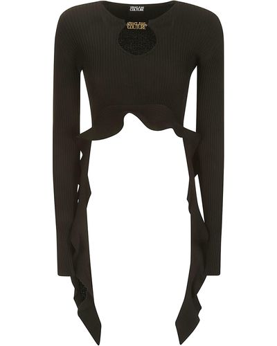 Versace 76Dpm01 Rouches Knitwear - Black