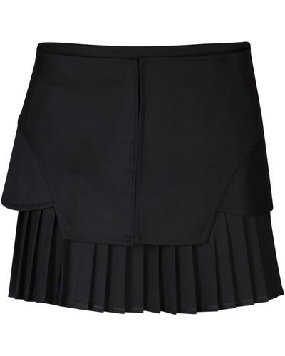 ANDREADAMO Flannel Mini-Skirt - Black