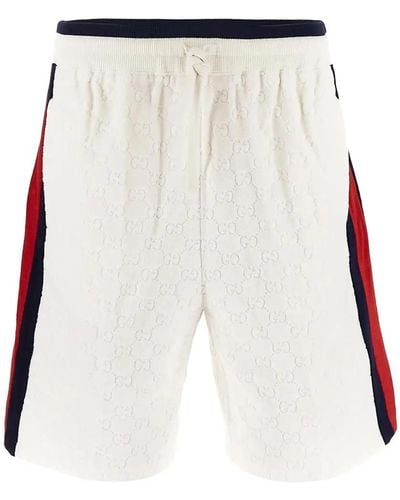 Gucci Logoed Shorts - White