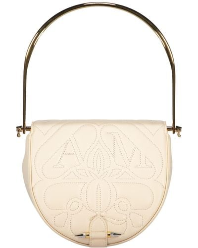 Alexander McQueen Leather Handbag - White