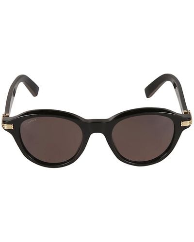 Cartier Round Thick Sunglasses - Brown