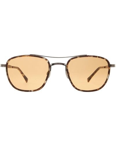 Mr. Leight Price S Rose Clay-12k White Gold Sunglasses - Metallic