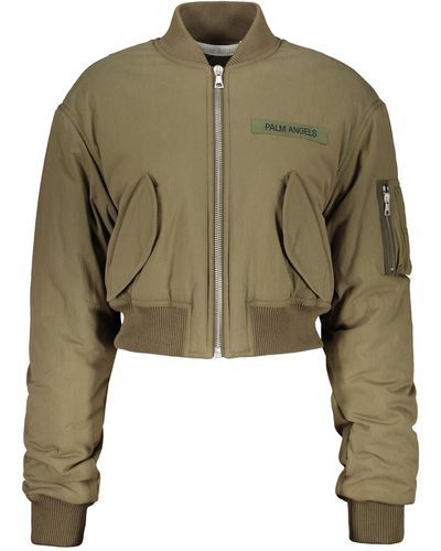 Palm Angels Padded Bomber Jacket - Green