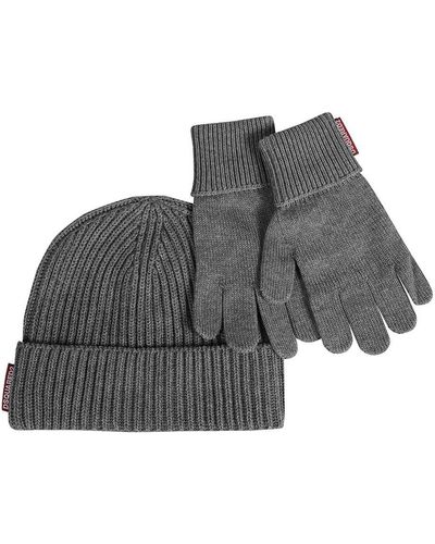 DSquared² Knitted Hat And Gloves Set - Gray