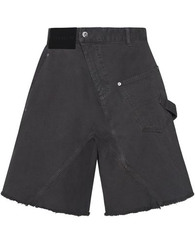 JW Anderson Twisted Workwear Denim Shorts - Gray