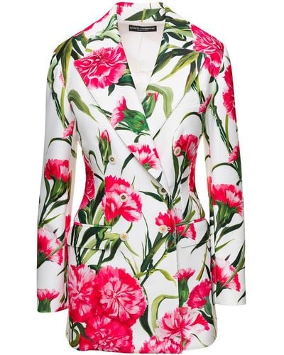 Dolce & Gabbana Printed Blazer Jacket - Multicolor