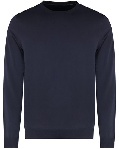 Rrd Booster Round Long Sleeve Crew-Neck Sweater - Blue