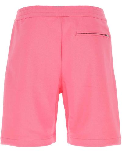 Alexander McQueen Cotton Bermuda Shorts - Pink