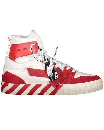 Off-White c/o Virgil Abloh Vulcanized High-Top Sneakers - Red