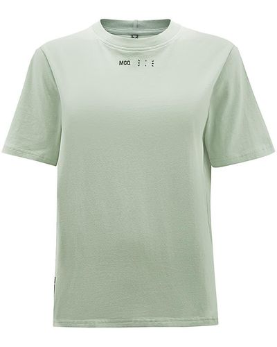 McQ Woman Light Green T-shirt With Logo