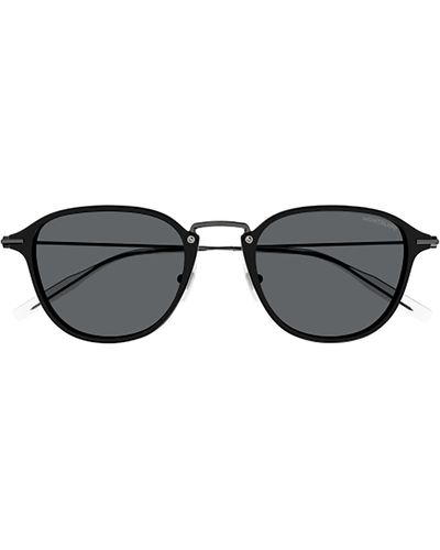 Montblanc Oval Frame Sunglasses - Black