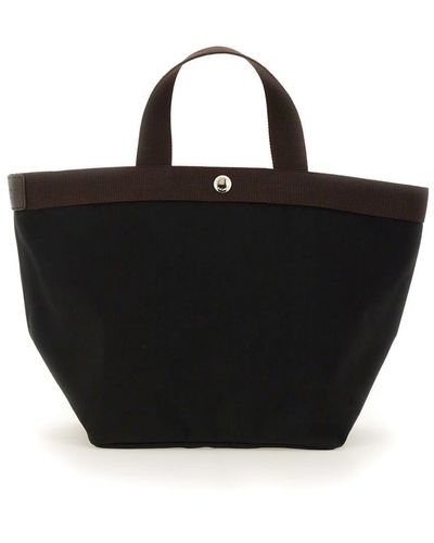Herve Chapelier Medium Shopping Bag - Black