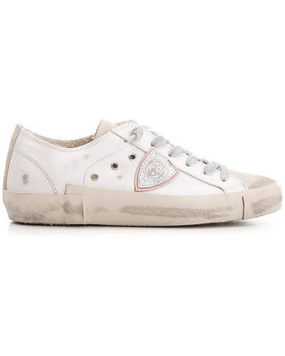 Philippe Model Logo-patch Lace-up Sneakers - White