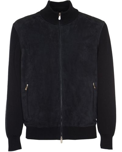 Brunello Cucinelli Zip Bomber - Blue