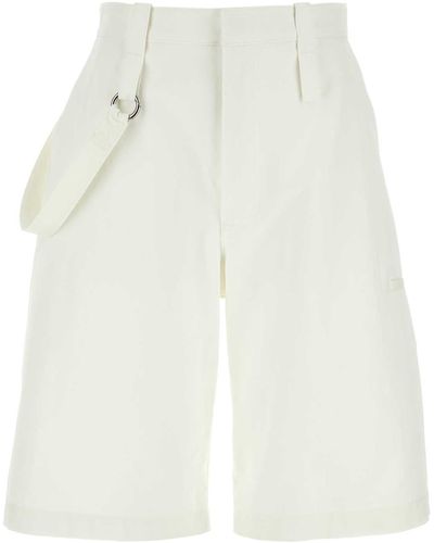 Bottega Veneta Cotton Bermuda Shorts - White