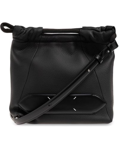 Maison Margiela Shoulder Bag With Logo - Black
