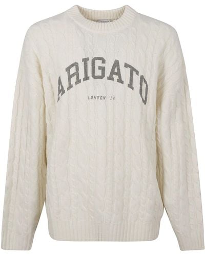 Axel Arigato Prime Cable-knit Wool-blend Sweater - White