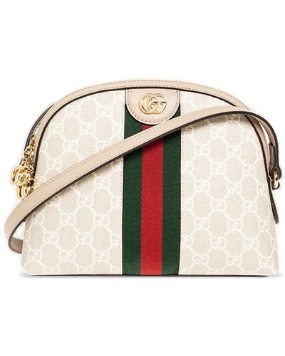 Gucci Ophidia Small GG Shoulder Bag In Beige/white - Multicolor