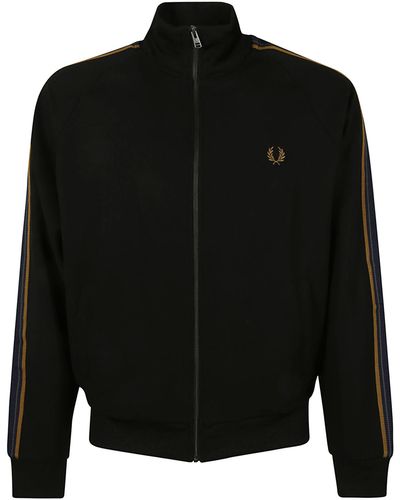 Fred Perry Medal Tape Track Jacket - Black