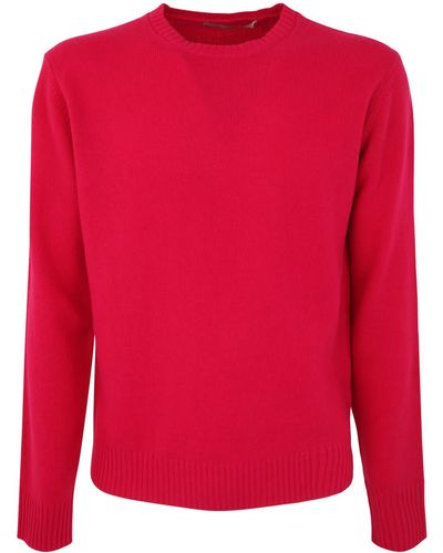 Nuur Long Sleeves Crew Neck Sweater - Red