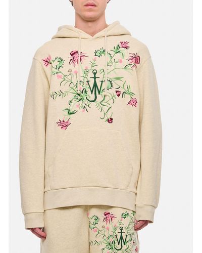 JW Anderson Pol Thistle Embroidery Hoodie - Natural