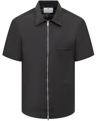 Courreges Courreges Zipper Shirt - Black