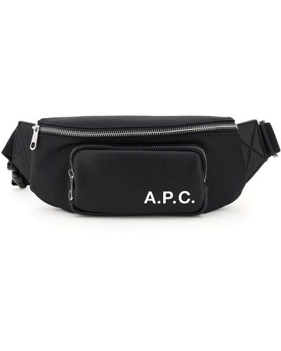 A.P.C. Camden Faux Leather And Nylon Bag - Black