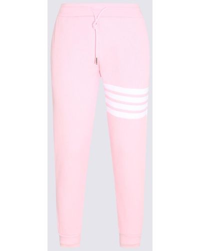 Thom Browne Light Cotton 4-Bar Pants - Pink