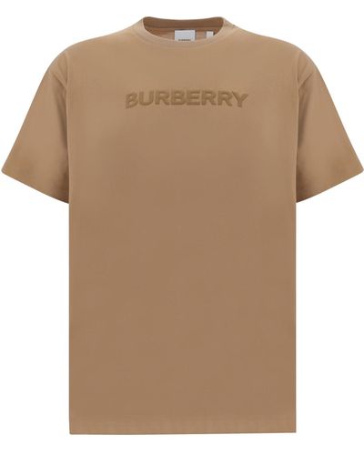 Burberry Harriston Logo T-shirt - Natural