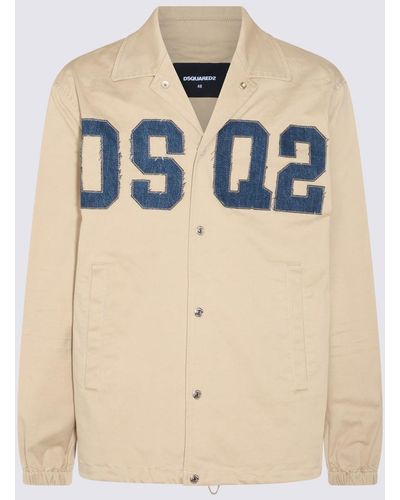 DSquared² Cotton Casual Jacket - Natural