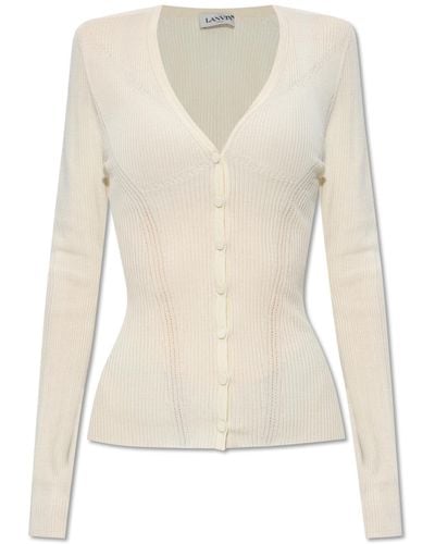 Lanvin Cardigan With Long Sleeves - White