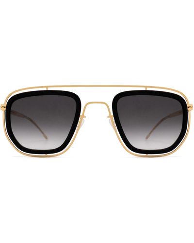 Mykita Ferlo Sun Mh7-pitch Black/glossy Gold Sunglasses