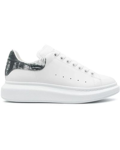 Alexander McQueen Oversized Trainers With Fold Print - White